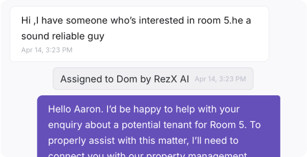 RezX AI Escalation of Non-Maintenance Queries